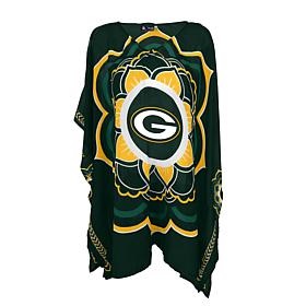 Officially Licensed NFL "Flower" Caftan - Green Bay Packers