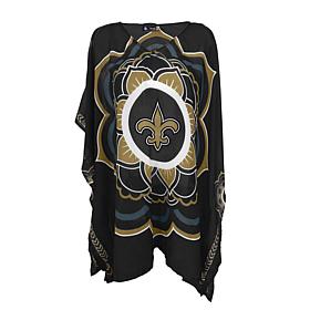Officially Licensed NFL "Flower" Caftan - New Orleans Saints