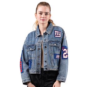 Officially Licensed NFL G34Her By Carl Banks Game Ball Denim Jacket