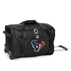 Officially Licensed NFL Houston Texans 22" Wheeled Duffel Bag