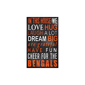 Officially Licensed NFL In This House Sign - Cincinnati Bengals