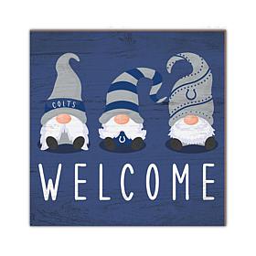 Officially Licensed NFL Indianapolis Colts Welcome Gnomes Wall Decor