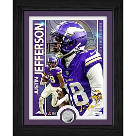 Officially Licensed NFL Justin Jefferson Silver-Plated Coin Photo Mint