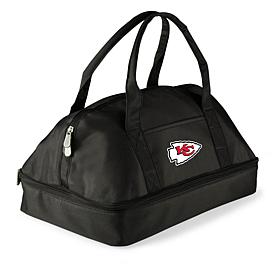 Officially Licensed NFL Kansas City Chiefs Black Casserole Tote 
