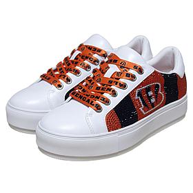 Officially Licensed NFL Lace-Up Sparkle Sneaker by Cuce Shoes