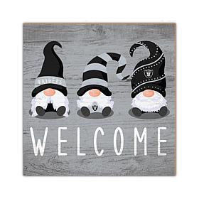 Officially Licensed NFL Las Vegas Raiders Welcome Gnomes Wall Decor