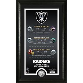Officially Licensed NFL "Legacy" Bronze Coin Photo Mint - Raiders 
