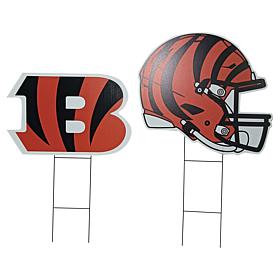 Officially Licensed NFL Logo & Helmet 2pk Yard Signs by Pegasus Sports