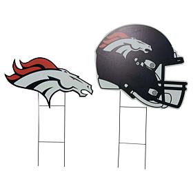 Officially Licensed NFL Logo & Helmet 2pk Yard Signs by Pegasus Sports