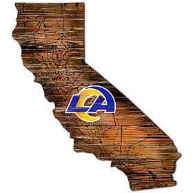 Officially Licensed NFL Los Angeles Rams Distressed State w/ Logo
