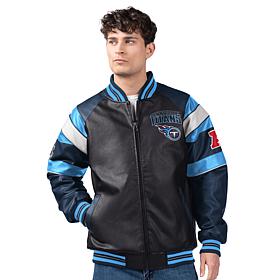 Officially Licensed NFL Men's Faux Leather Varsity Jacket by Glll