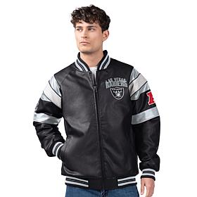 Officially Licensed NFL Men's Faux Leather Varsity Jacket by Glll