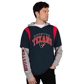 Officially Licensed NFL Men's Long-Sleeve Fashion Layer Top by Glll