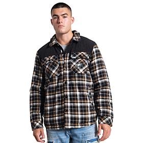 Officially Licensed NFL Men's Transitional Plaid Shirt Jacket by Glll