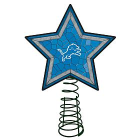 Officially Licensed NFL Mosaic Tree Topper - Lions