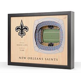 Officially Licensed NFL New Orleans Saints StadiumView 3D Wall Art