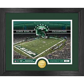 Officially Licensed NFL New York Jets Stadium Bronze Coin Photo Mint
