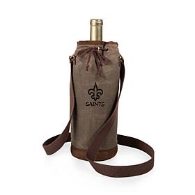 Officially Licensed NFL Picnic Time Waxed Canvas Wine Tote - Saints 