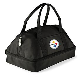 Officially Licensed NFL Pittsburgh Steelers Black Casserole Tote
