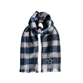 Officially Licensed NFL Plaid Blanket Scarf - Dallas Cowboys 