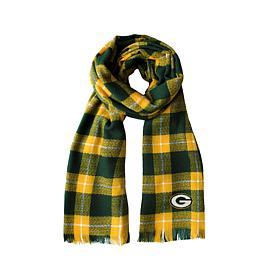 Officially Licensed NFL Plaid Blanket Scarf - Green Bay Packers 