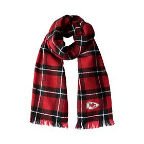 Officially Licensed NFL Plaid Blanket Scarf - Kansas City Chiefs