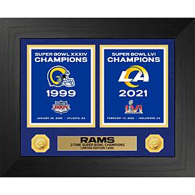 Officially Licensed NFL Rams Banner Collection Gold Coin Photo Mint