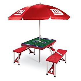 Officially Licensed NFL Red Portable Folding Picnic Table - Giants