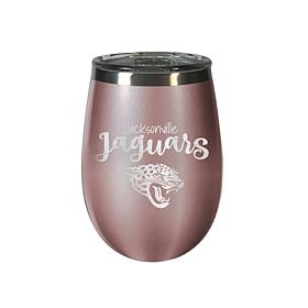 Officially Licensed NFL Rose Gold Wine Tumbler - Jacksonville Jaguars