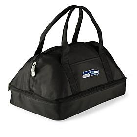 Officially Licensed NFL Seattle Seahawks Black Potluck Casserole Tote 