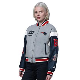 Officially Licensed NFL Starter Women's Cropped Varsity Jacket by Glll