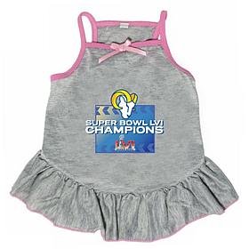 Officially Licensed NFL Super Bowl 56 Champions Pet Dress - Rams