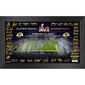 Officially Licensed NFL Super Bowl 56 Signature Gridiron Frame - Rams