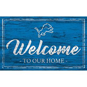 Officially Licensed NFL Team Color Sign - Detroit Lions