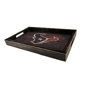 Officially Licensed NFL Texans Distressed Tray with Team Colors
