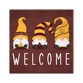 Officially Licensed NFL Washington Commander Welcome Gnomes Wall Decor