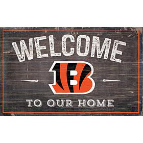 Officially Licensed NFL Welcome Sign - Cincinnati Bengals