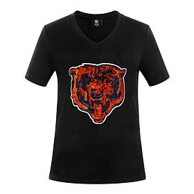 Officially Licensed NFL Women's Sequin Logo Tee from Fabgating by Cucé