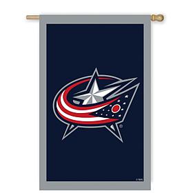 Officially Licensed NHL Applique House Flag - Columbus Blue Jackets