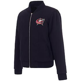 Officially Licensed NHL Blue Jackets Fleece & Nylon Jacket