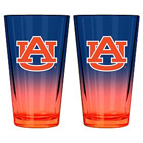 Officially Licensed Team Ombre Pint Glasses - 2-pack, 16oz Auburn
