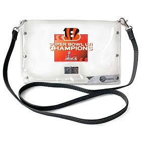 OfficiallyLicensed NFL Super Bowl56 Champ Bengals Clear Envelope Purse