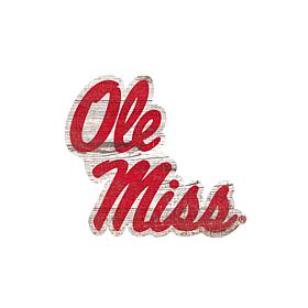 Ole Miss Distressed Logo Cutout Sign