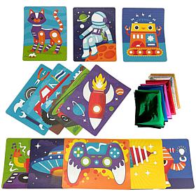 Ooly Foil Art Kit with 12 Double-Sided Pages and 24 Foil Sheets