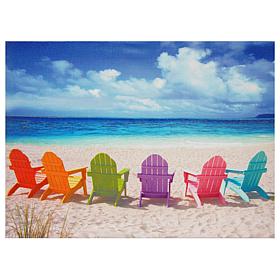 Oriental Furniture Beach Chairs Canvas Wall Art