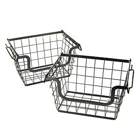 Origami 2-pack Metal Stacking Baskets