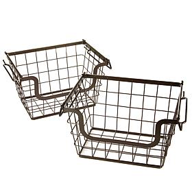 Origami 2-pack Metal Stacking Baskets