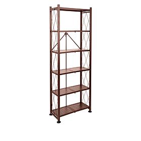 Origami Foldable Steel 6-Tier Bookshelf