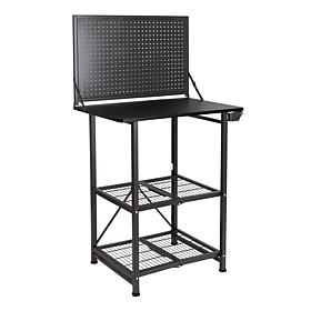 Origami Foldable Work Bench with Pegboard