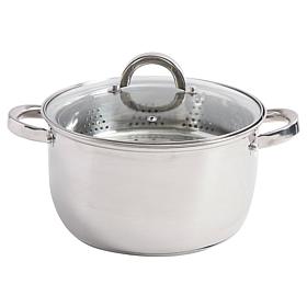 Oster Sangerfield 6 Quart Stainless Steel Casserole with Steamer In...